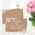 50 Papier Kraft Antique 4X6 Merci Cartes Postales Vrac Blanc Merci Cartes Invitation Carte Mariage